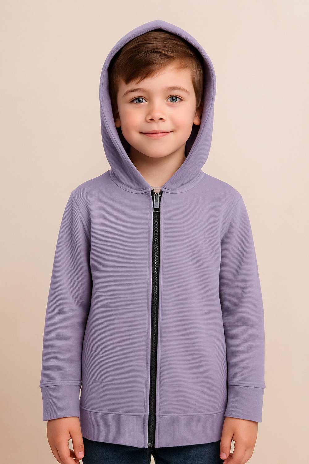 ALANTA Full Sleeve Self Design Boys Sweatshirt