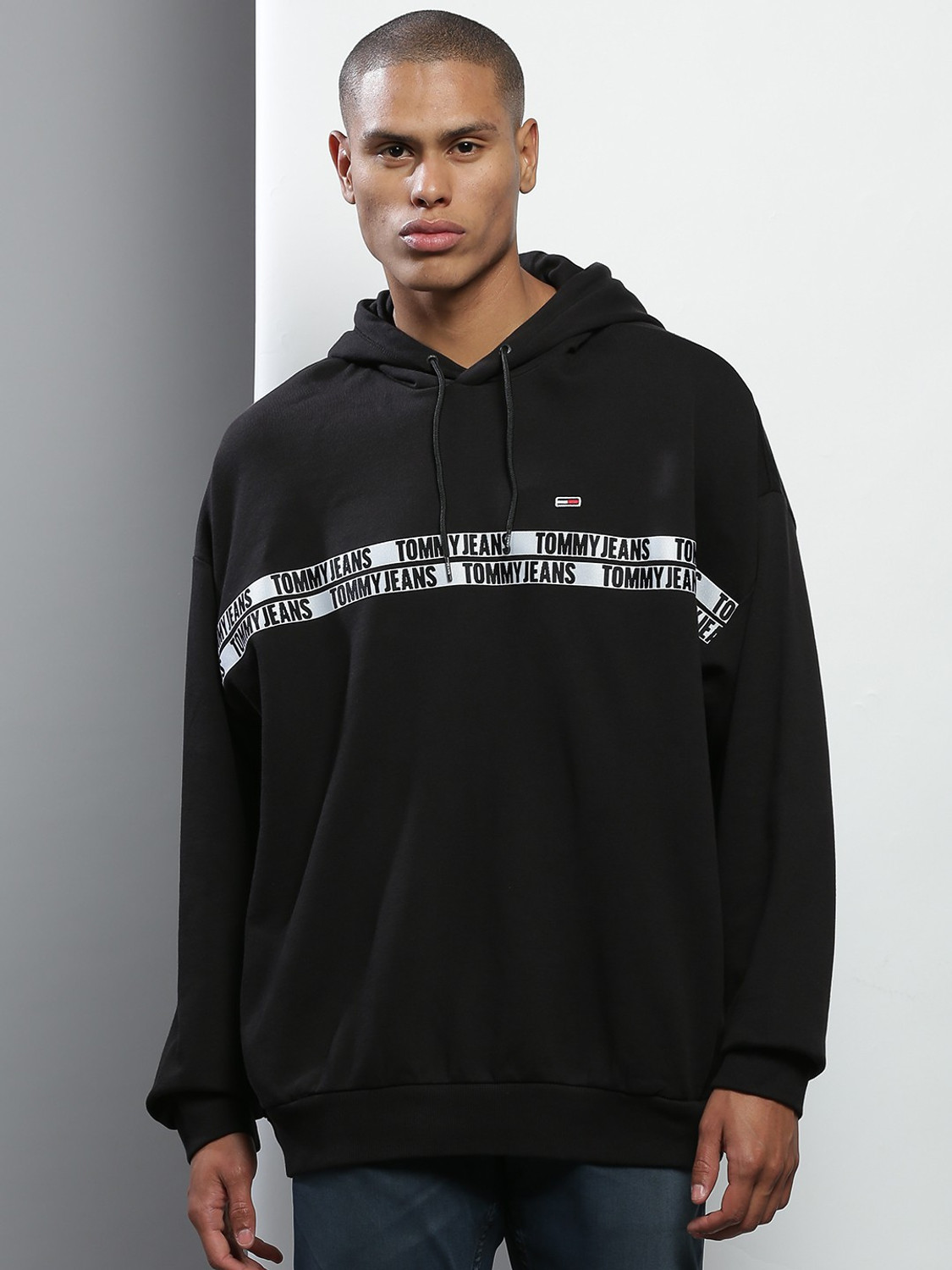 Image of TOMMY HILFIGER Full Sleeve Self Design Men Sweatshirt