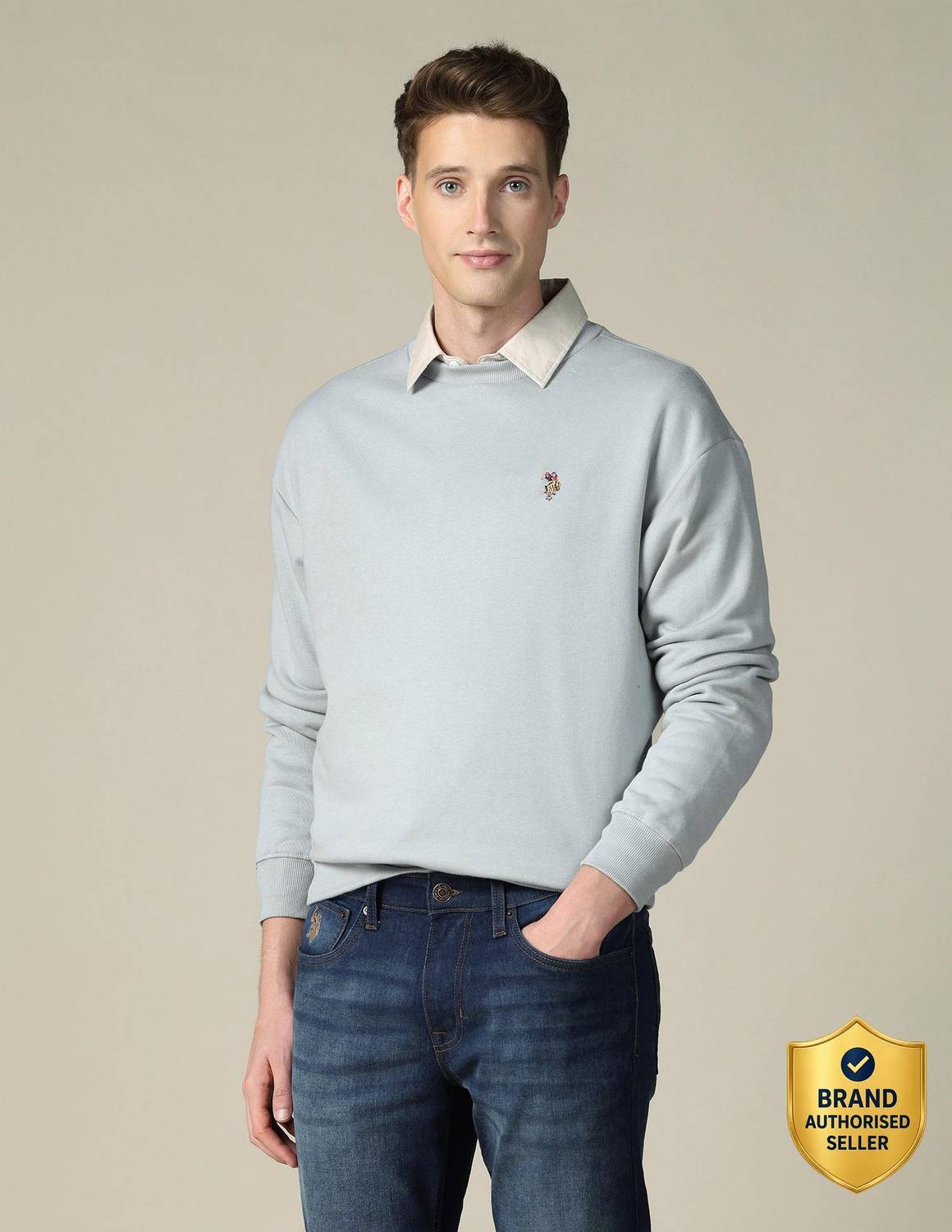 U.S. Polo Assn. Denim Co. Men Blue Sweatshirt - Image 1