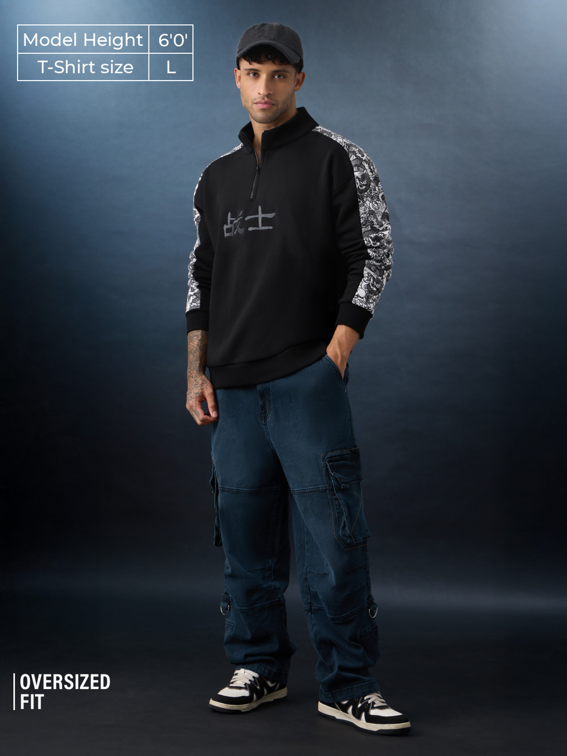 Image of The Souled Store Full Sleeve Embroidered Men Sweatshirt