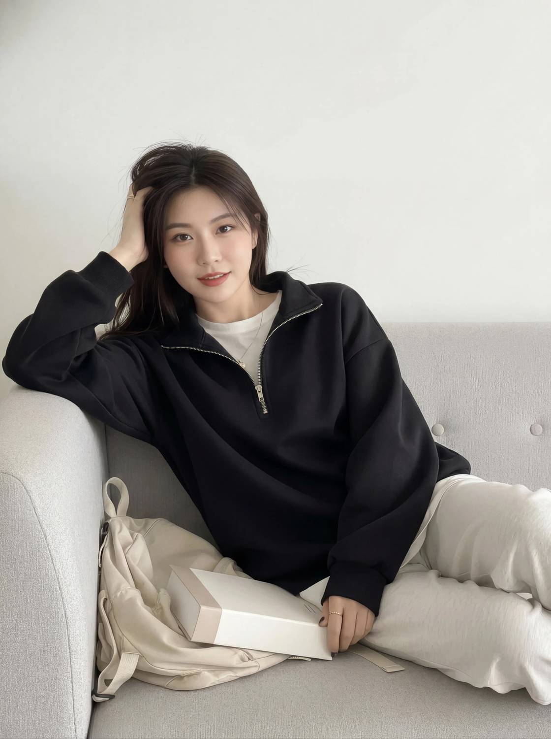 CotiQ Full Sleeve Solid Women Sweatshirt - Image 5