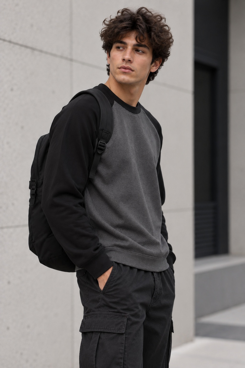 Image of JERKYN Men Full Sleeve Color Block Sweatshirt