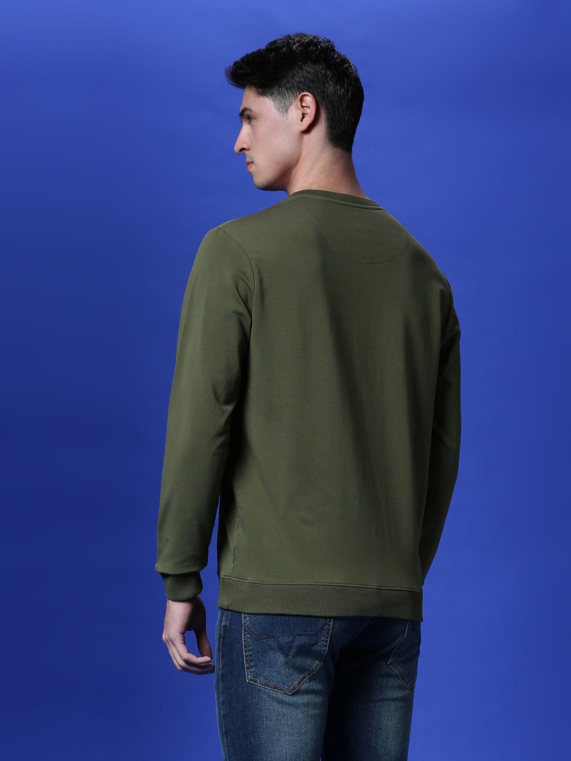 Image of Pepe Jeans Men Full Sleeve Solid Sweatshirt