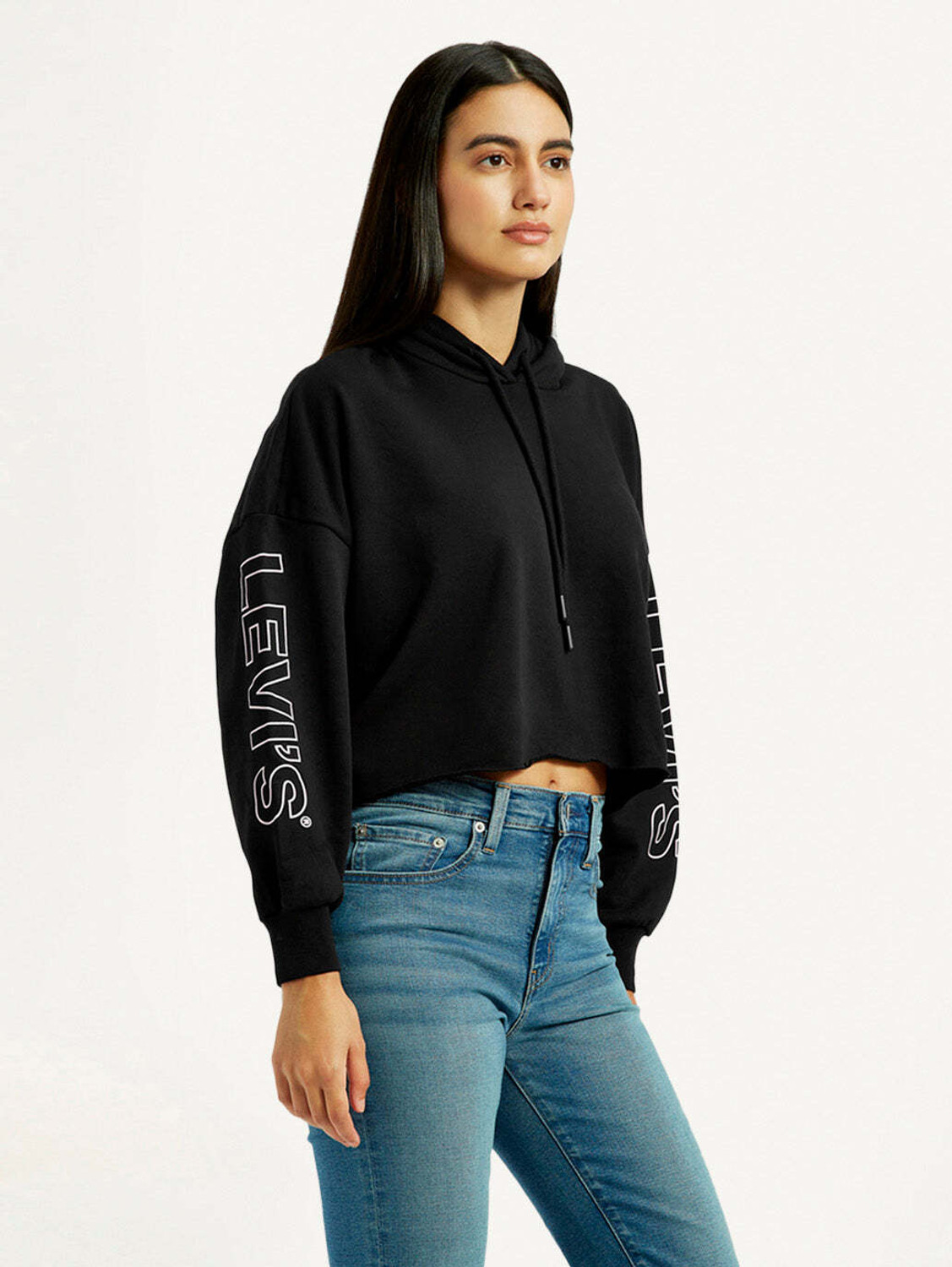 Image of LEVI'S Full Sleeve Graphic Print Women Sweatshirt
