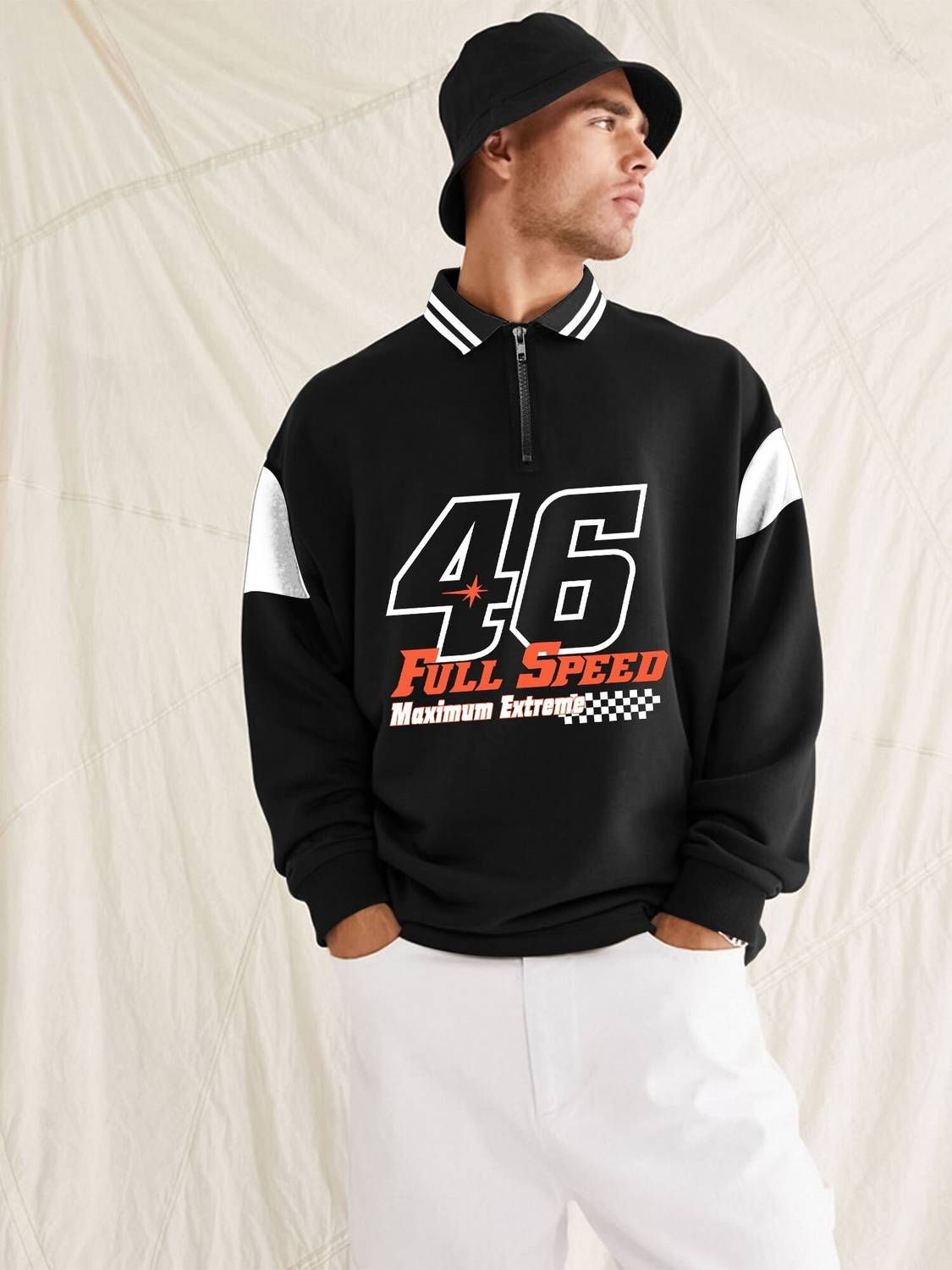 Jump Cuts Printed Men Polo Neck Black T-Shirt - Image 2