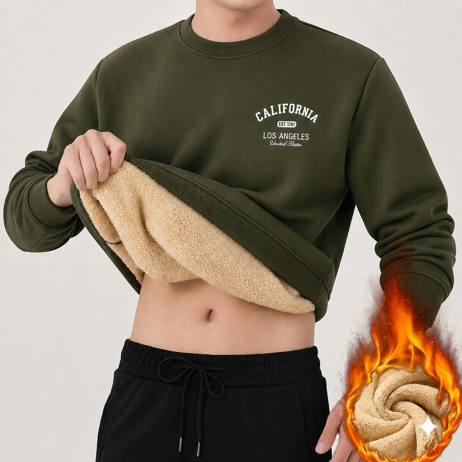 Image of WOMENPRIDE Men Full Sleeve Printed Reversible Sweatshirt