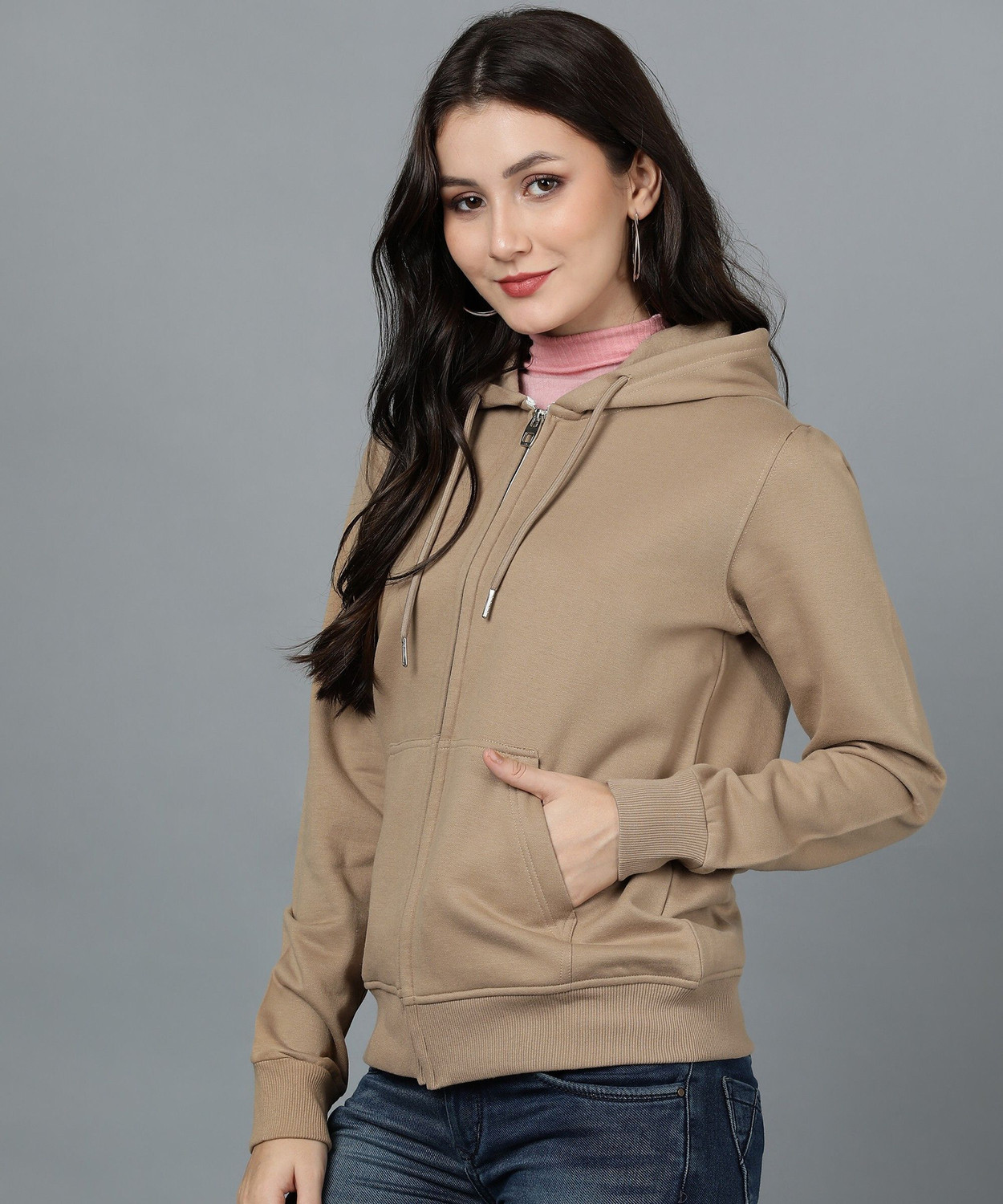 Image of Alan Jones Full Sleeve Solid Women Sweatshirt