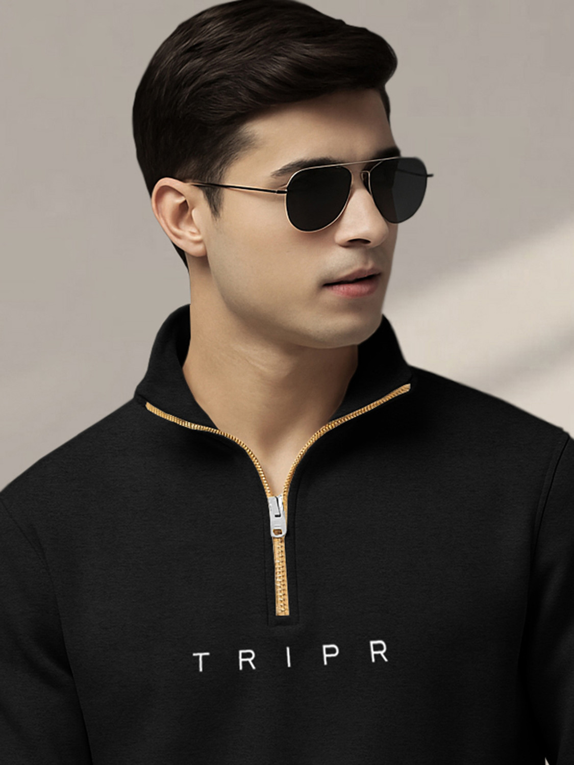 Image of TRIPR Men Full Sleeve Printed Sweatshirt
