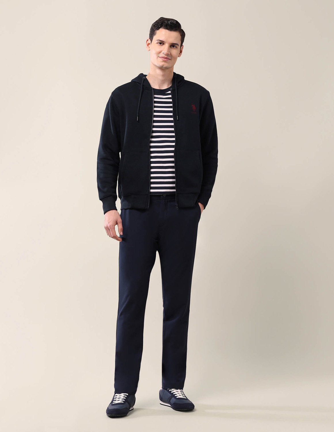 Image of U.S. POLO ASSN. Full Sleeve Solid Men Sweatshirt