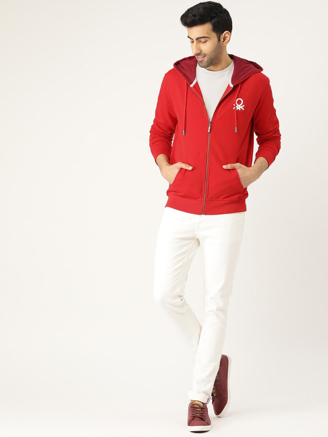 Image of United Colors of Benetton Full Sleeve Solid Men Sweatshirt