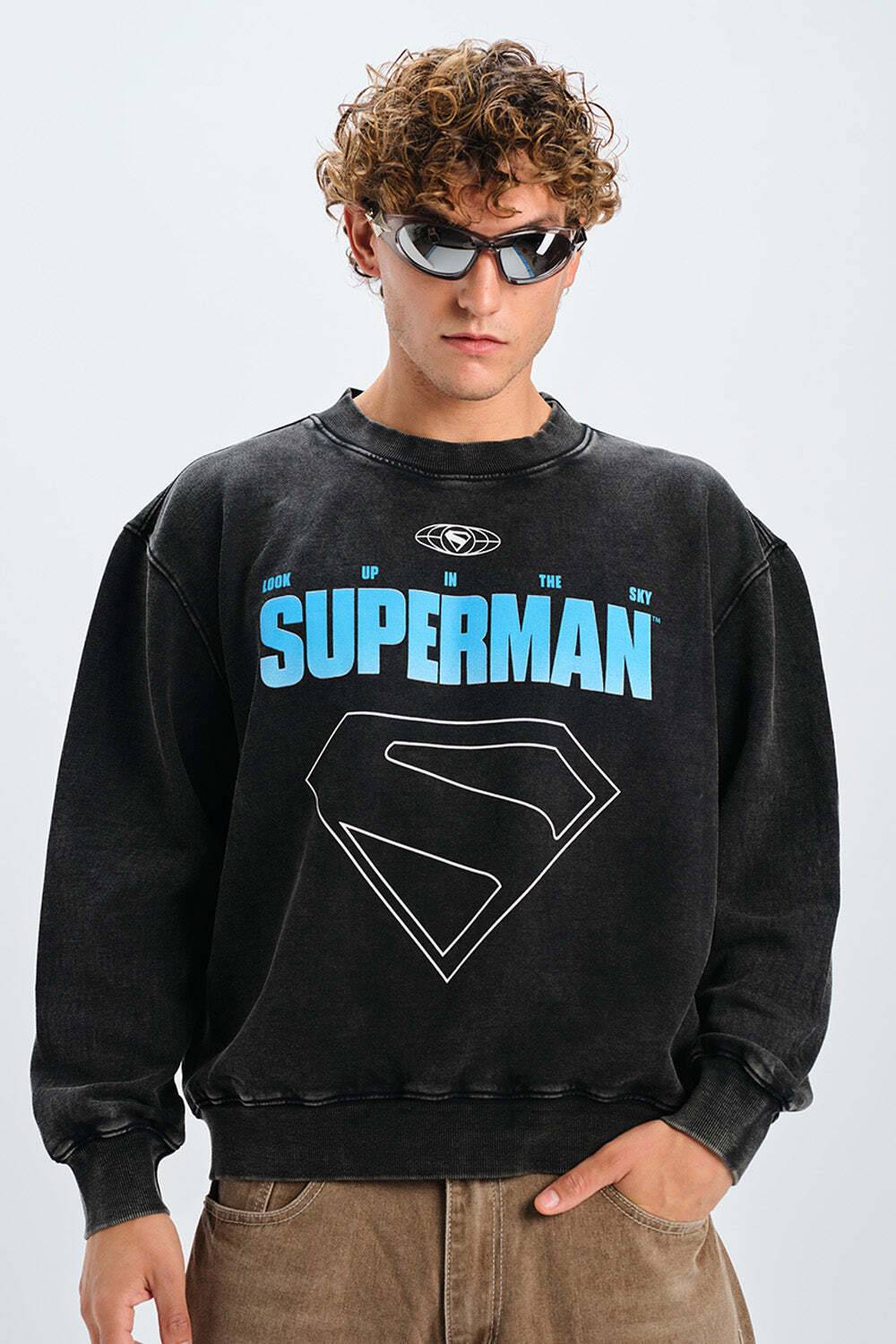 Bonkers Corner Full Sleeve Solid Men Sweatshirt