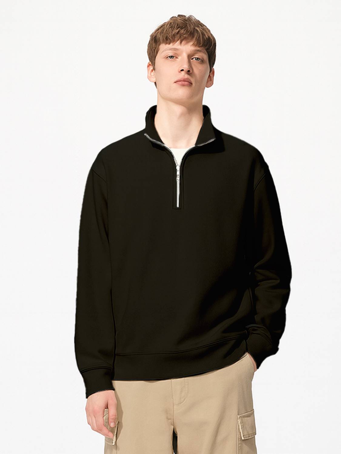 NOBERO Full Sleeve Solid Men Sweatshirt - Image 2