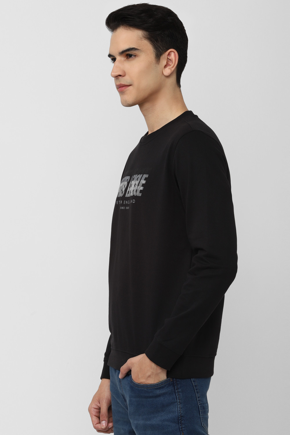 Image of PETER ENGLAND Full Sleeve Solid Men Sweatshirt