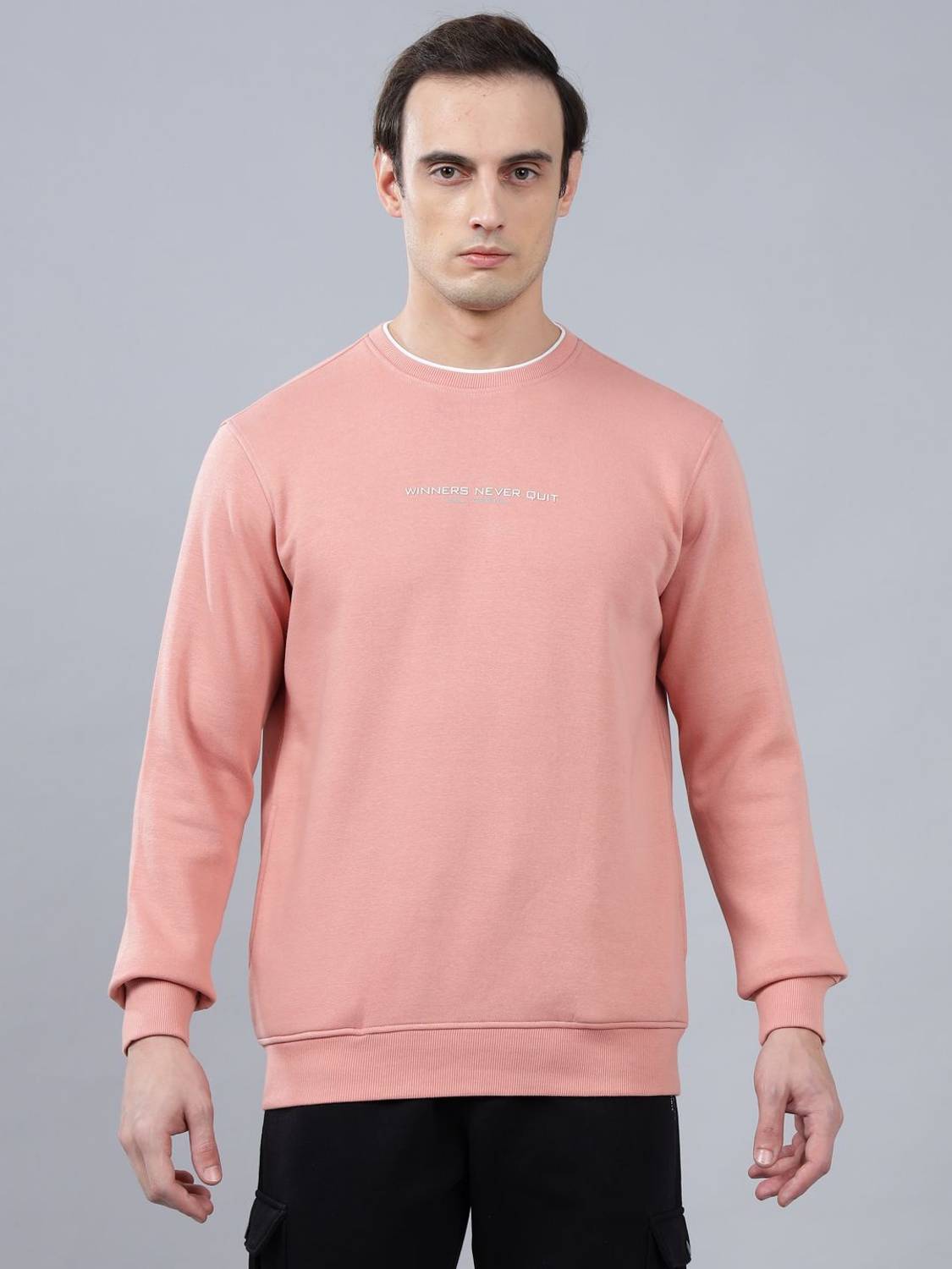 CANTABIL Full Sleeve Solid Men Sweatshirt