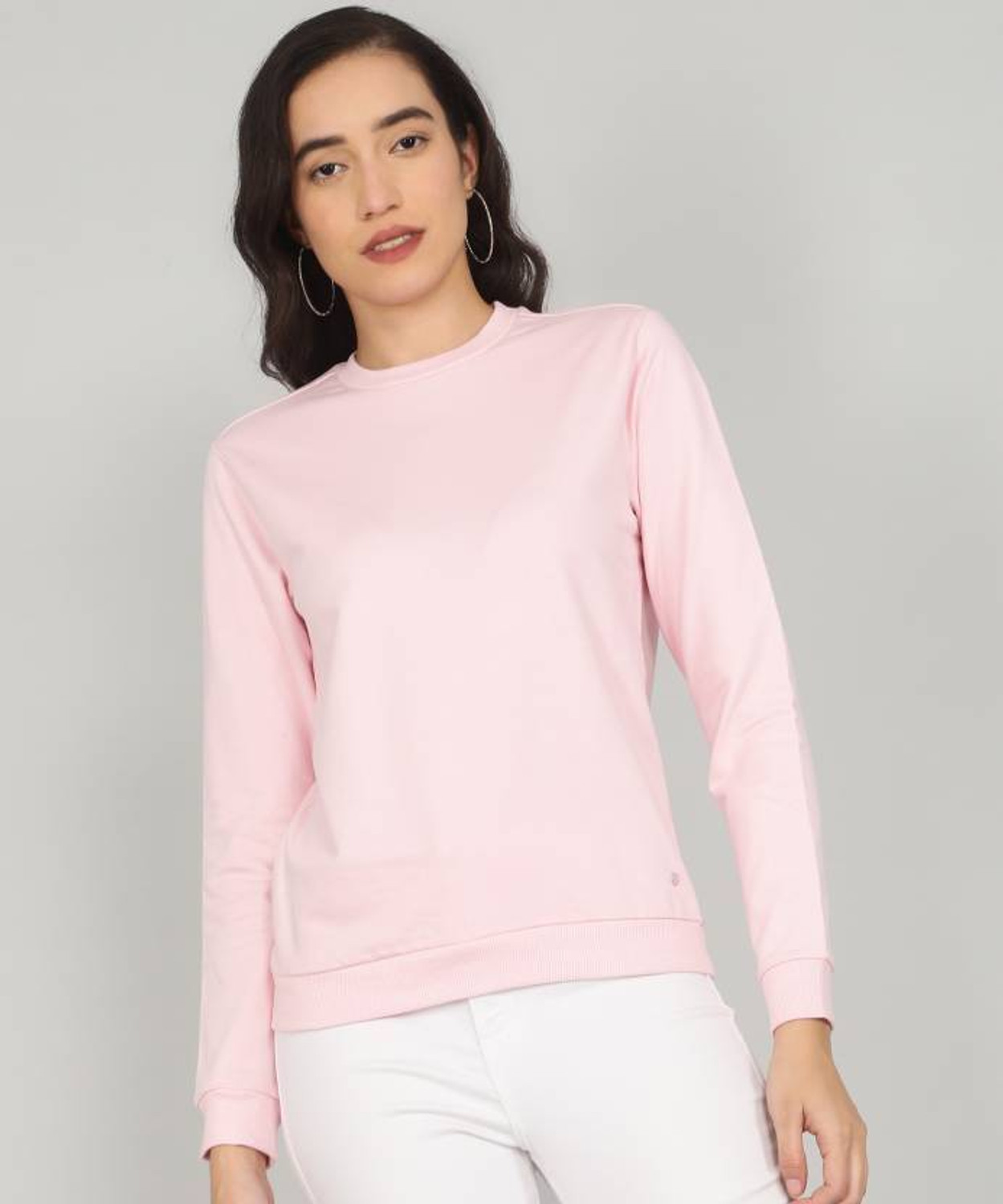 Image of VAN HEUSEN Full Sleeve Solid Women Sweatshirt