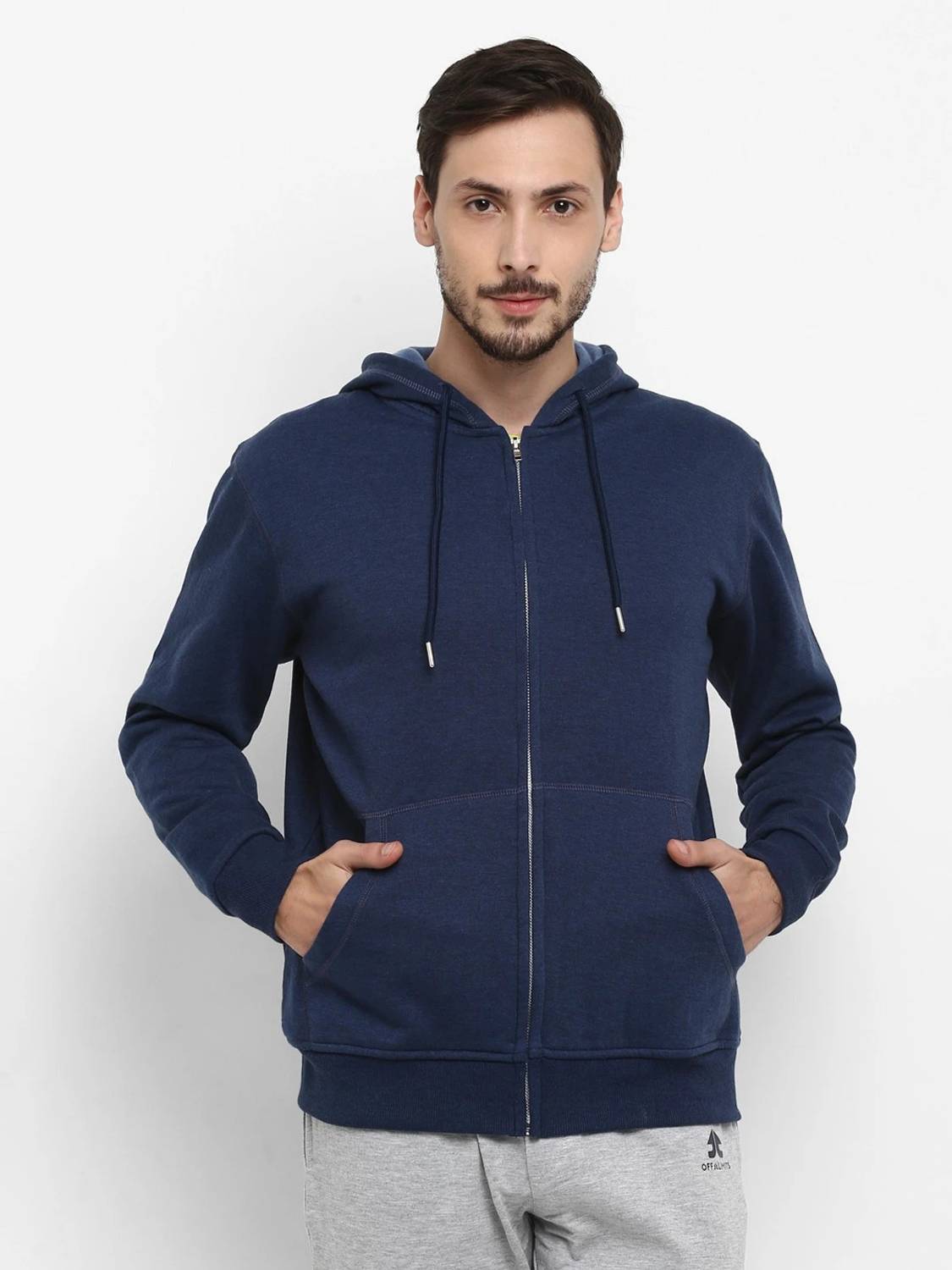 Alan Jones Full Sleeve Solid Men Sweatshirt