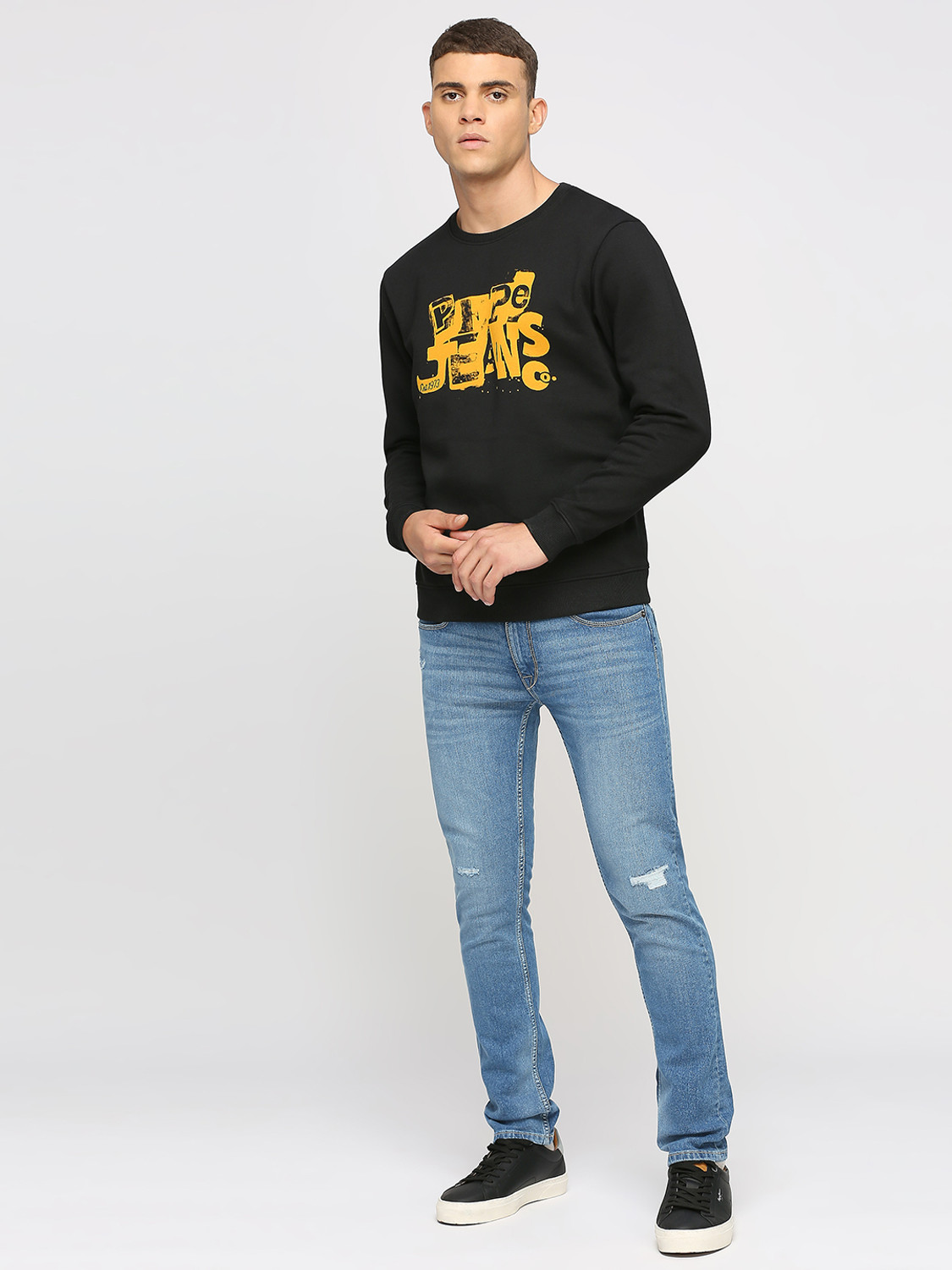 Image of Pepe Jeans Full Sleeve Graphic Print Men Sweatshirt