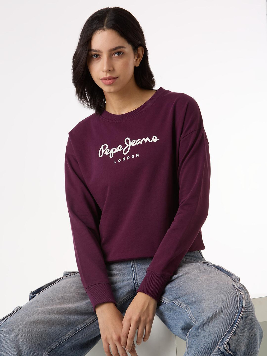Image of Pepe Jeans Women Full Sleeve Printed Sweatshirt