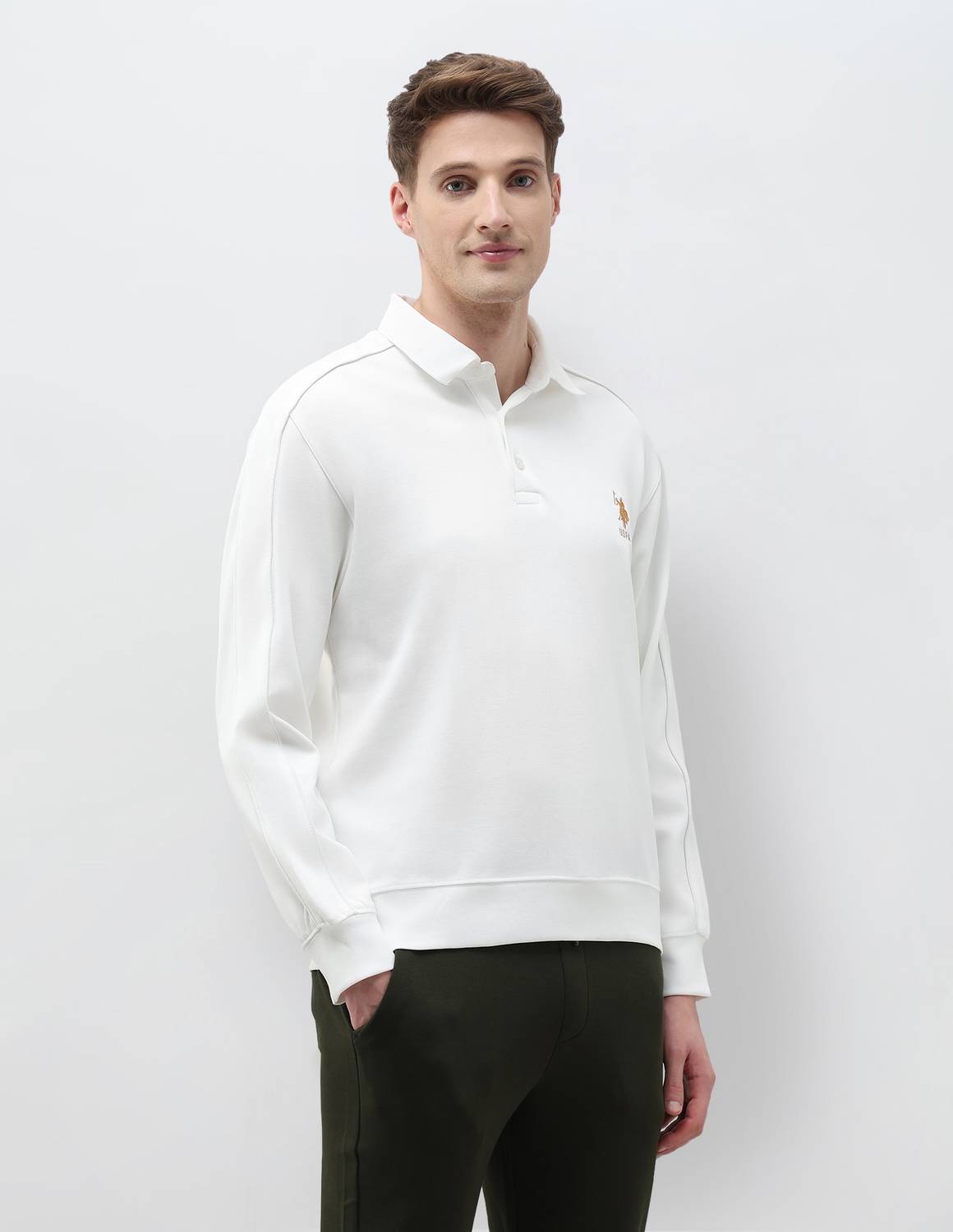 U.S. POLO ASSN. Men Full Sleeve Solid Sweatshirt - Image 2