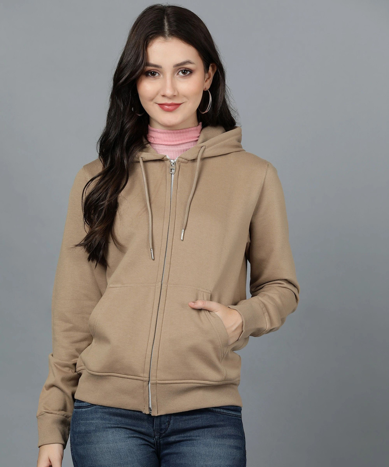 Image of Alan Jones Full Sleeve Solid Women Sweatshirt