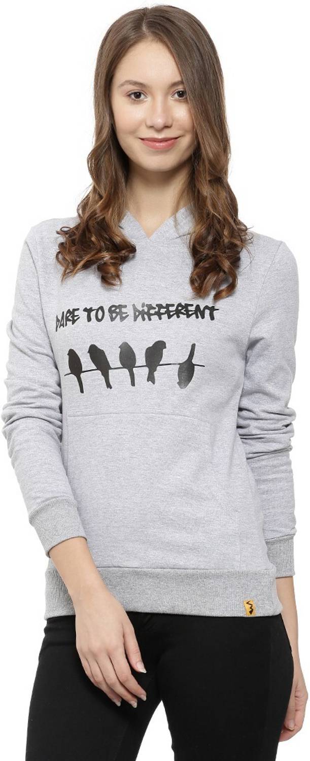 PINACOLADA Women Full Sleeve Graphic Print Hooded Sweatshirt
