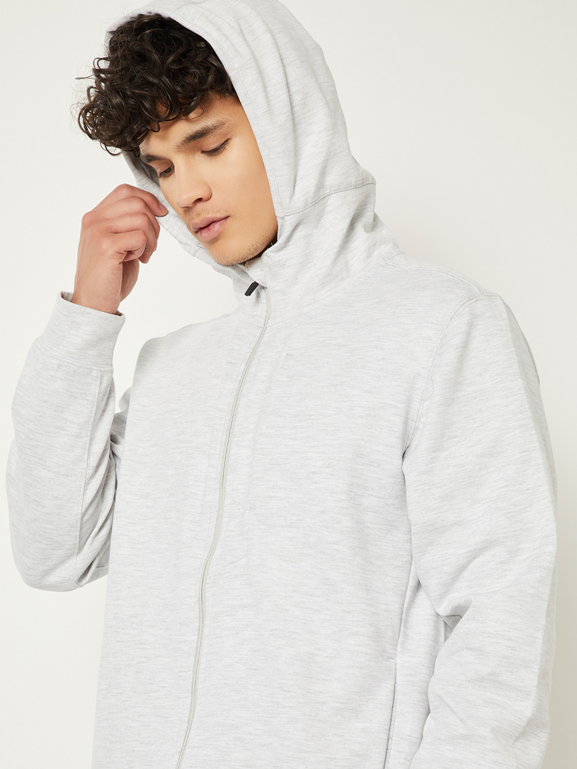 Image of MAX Full Sleeve Self Design Men Sweatshirt