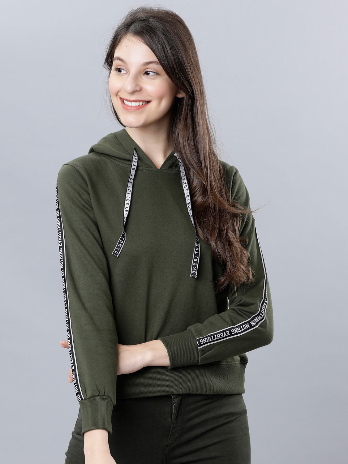 Image of Tokyo Talkies Full Sleeve Solid Women Sweatshirt