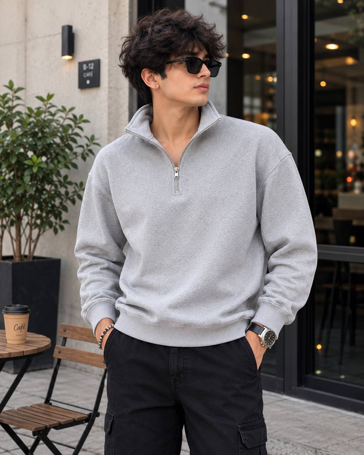 xpecto style Men Full Sleeve Solid Sweatshirt - Image 1