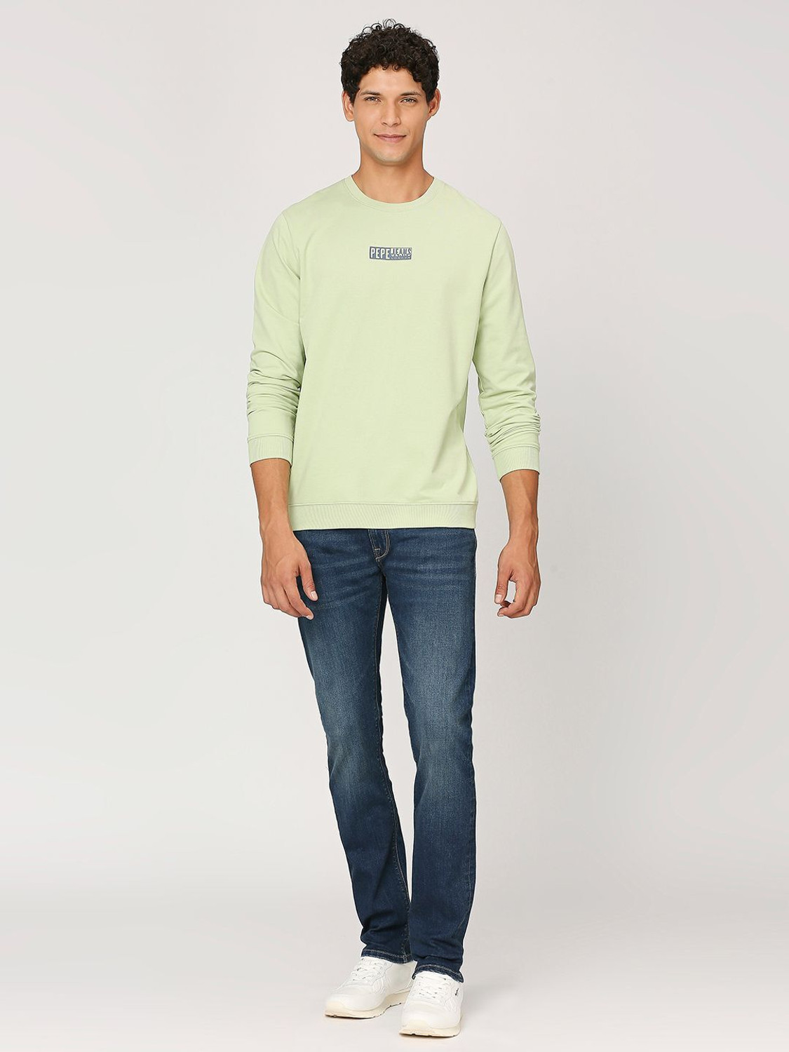 Image of Pepe Jeans Full Sleeve Solid Men Reversible Sweatshirt