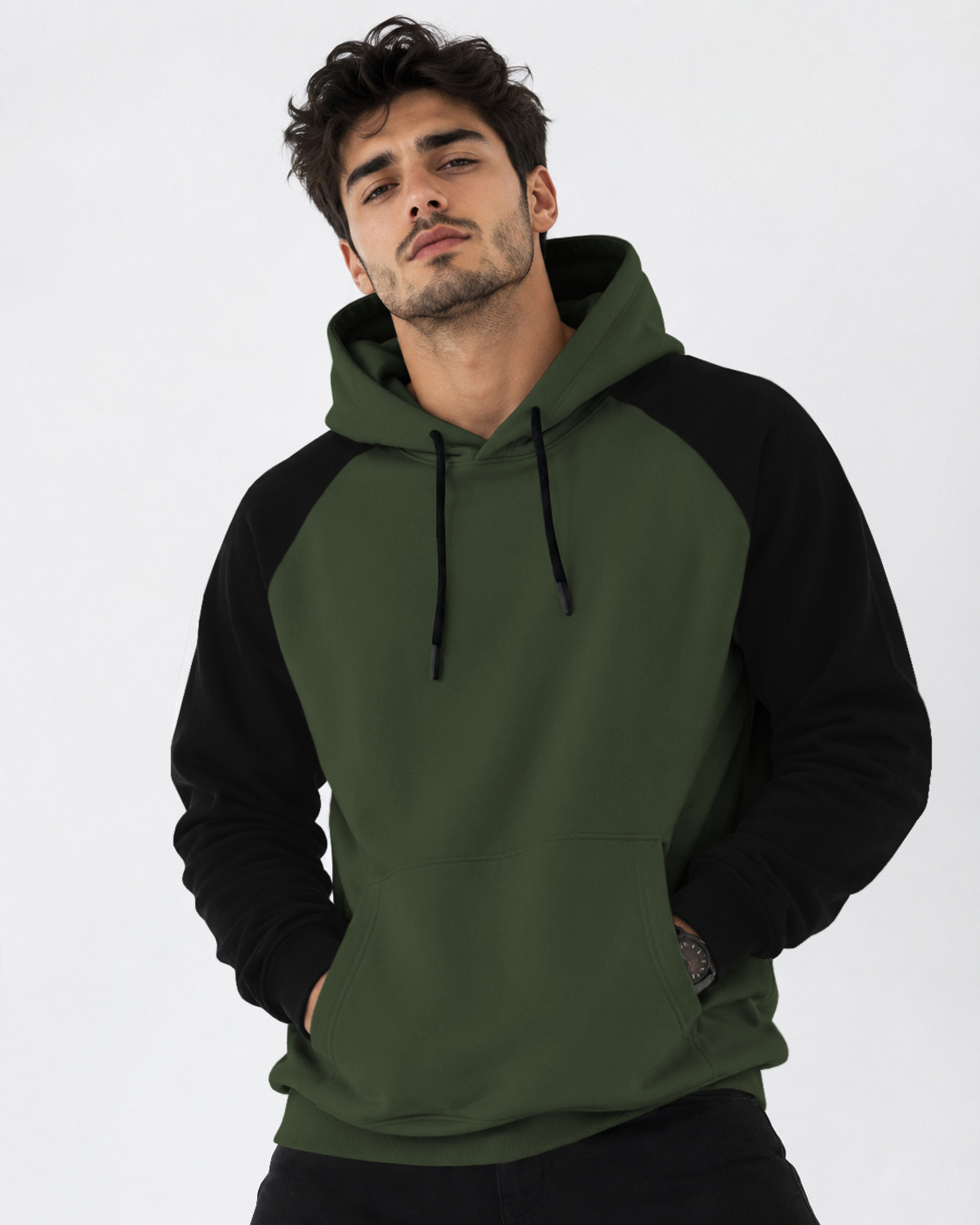 Image of TRIPR Full Sleeve Color Block Men Sweatshirt