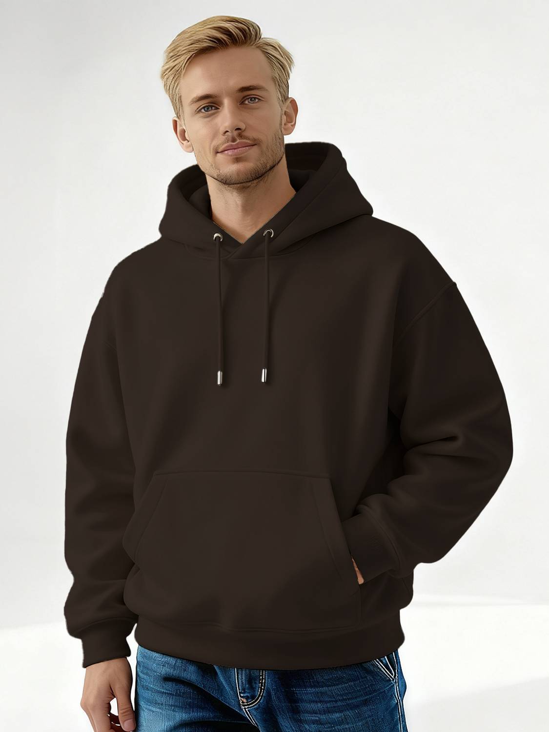 NOBERO Full Sleeve Solid Men Sweatshirt - Image 2