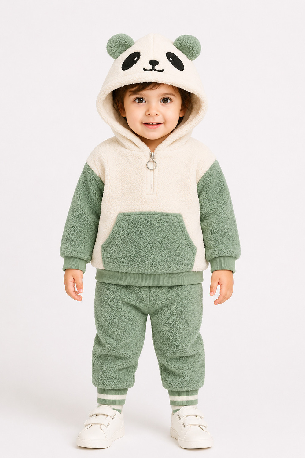 Image of VYNIX Full Sleeve Self Design Baby Boys Sweatshirt