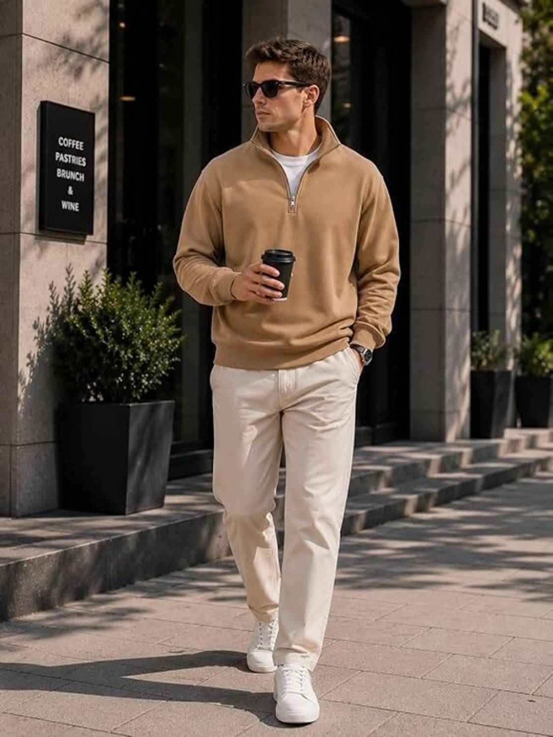 Men Full Sleeve Solid Sweatshirt - Image 4