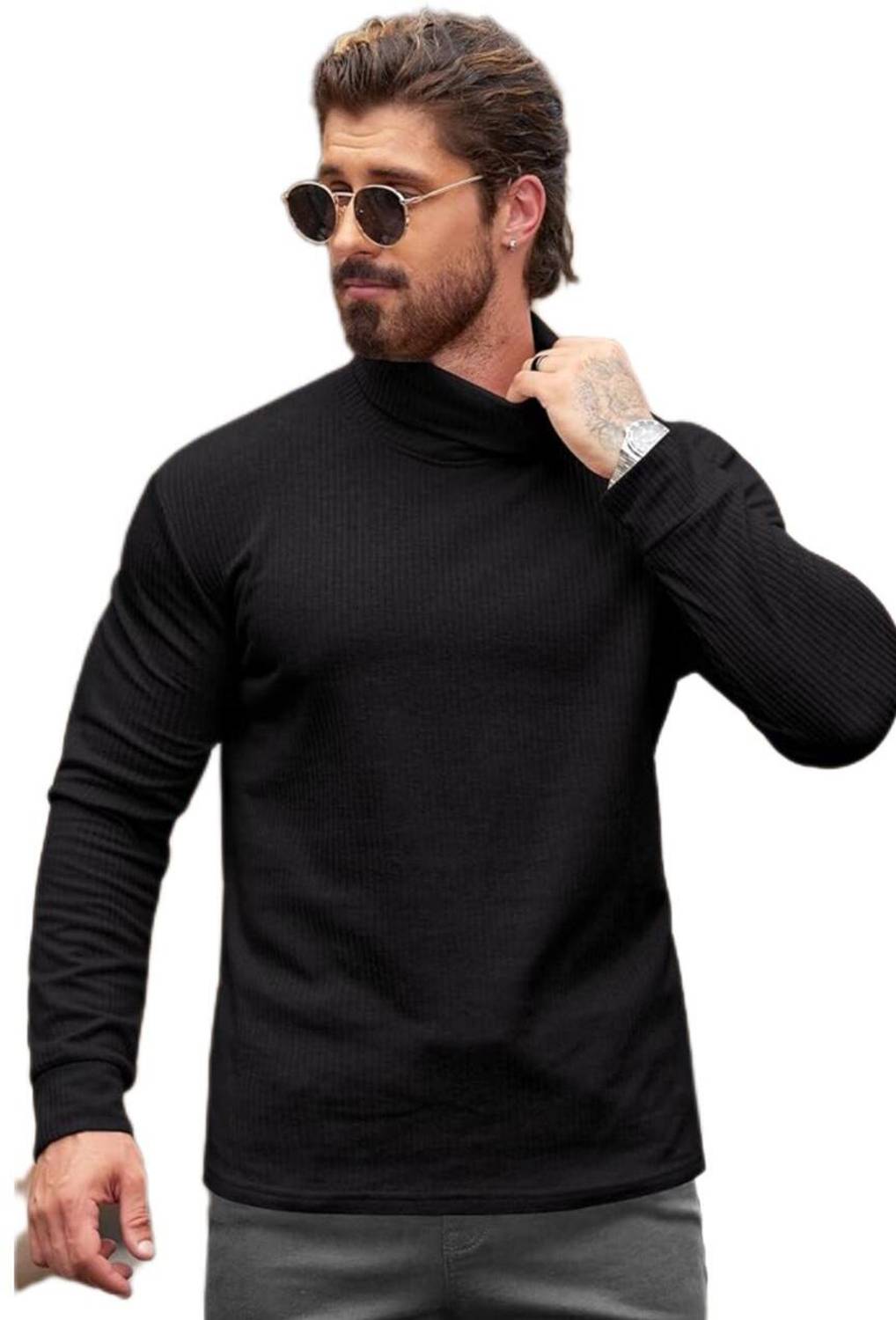 CREATIVE SPORTS Full Sleeve Solid Men Sweatshirt