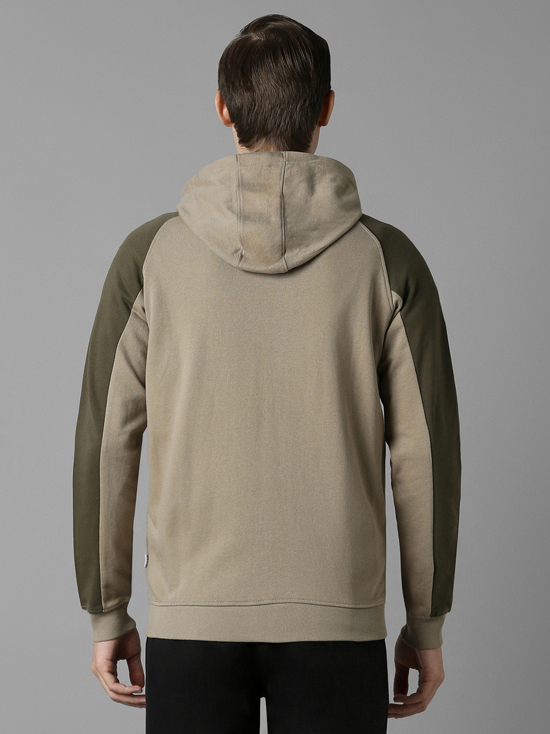 Image of LOUIS PHILIPPE Men Full Sleeve Printed Hooded Sweatshirt