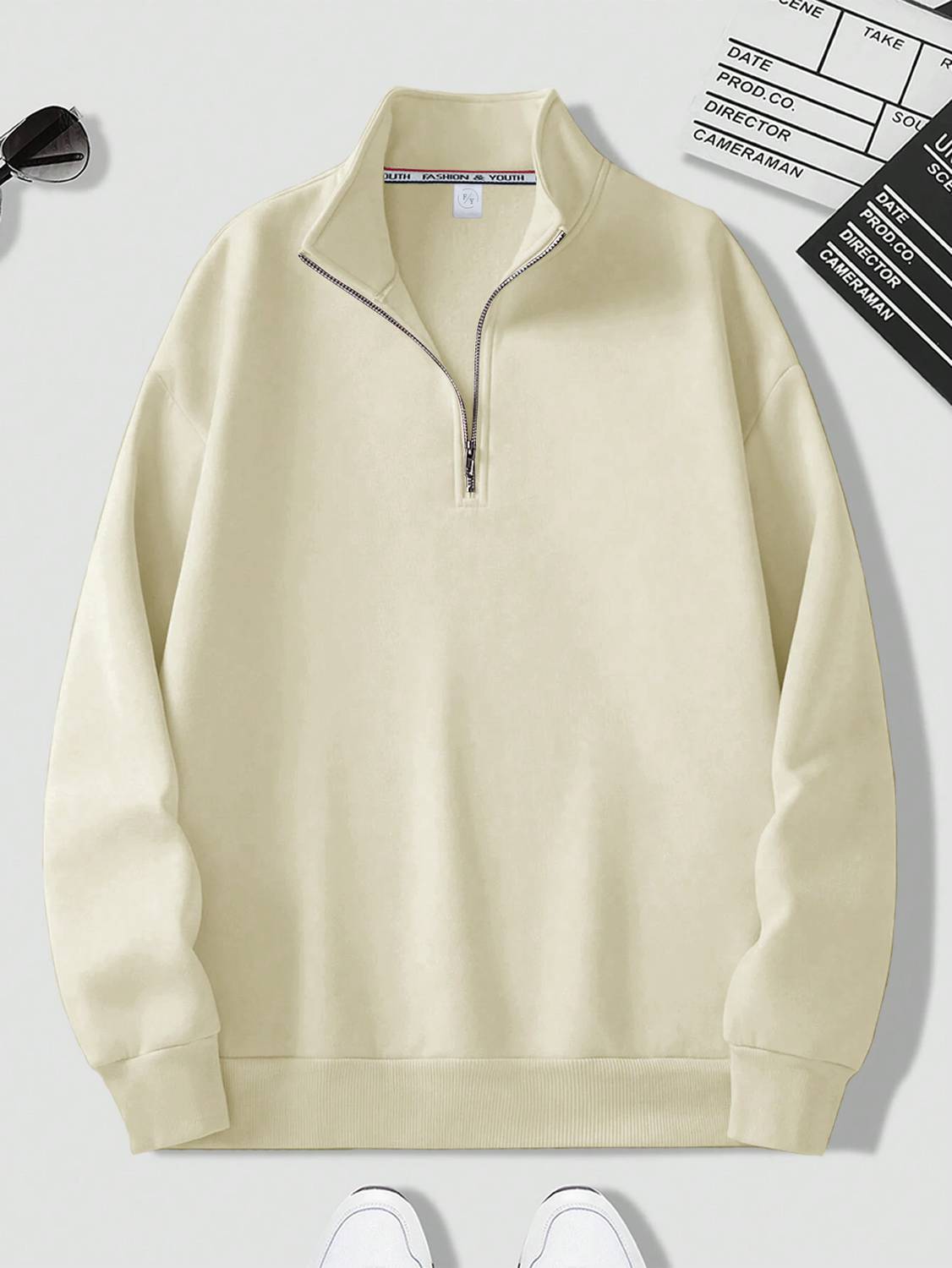 Fashion And Youth Men Full Sleeve Solid Sweatshirt - Image 1