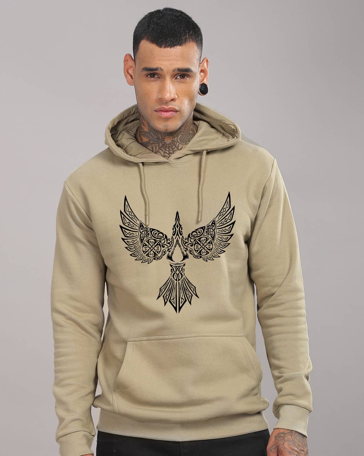 ADRO Full Sleeve Solid Men Sweatshirt