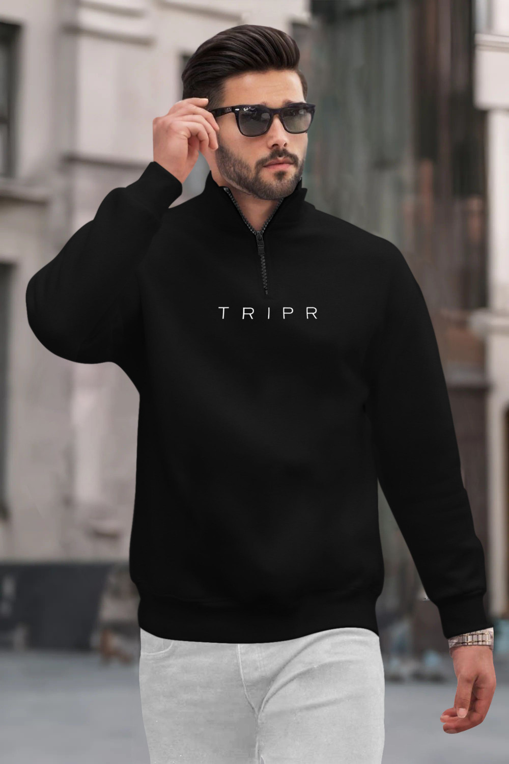 Image of TRIPR Full Sleeve Printed Men Sweatshirt