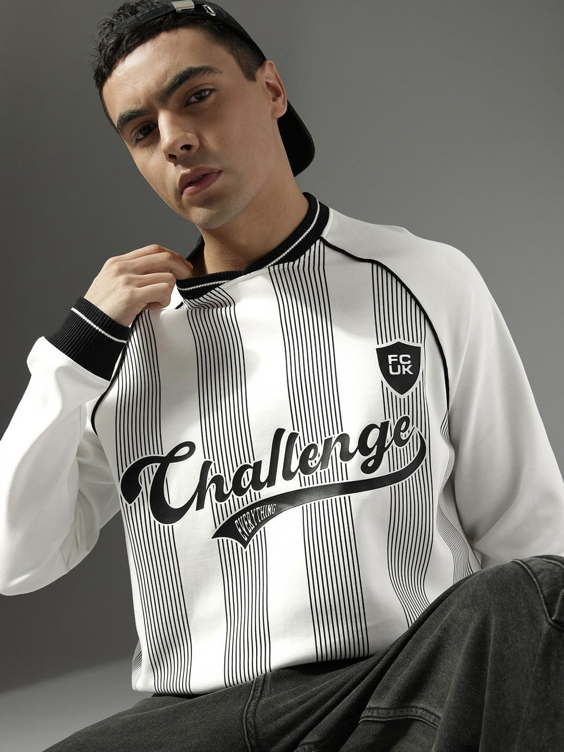 Image of FCUK Full Sleeve Printed Men Sweatshirt