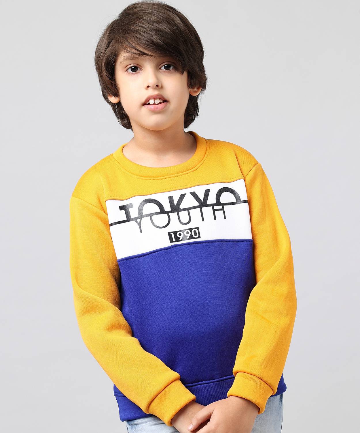 ANIXA Full Sleeve Printed Boys Sweatshirt
