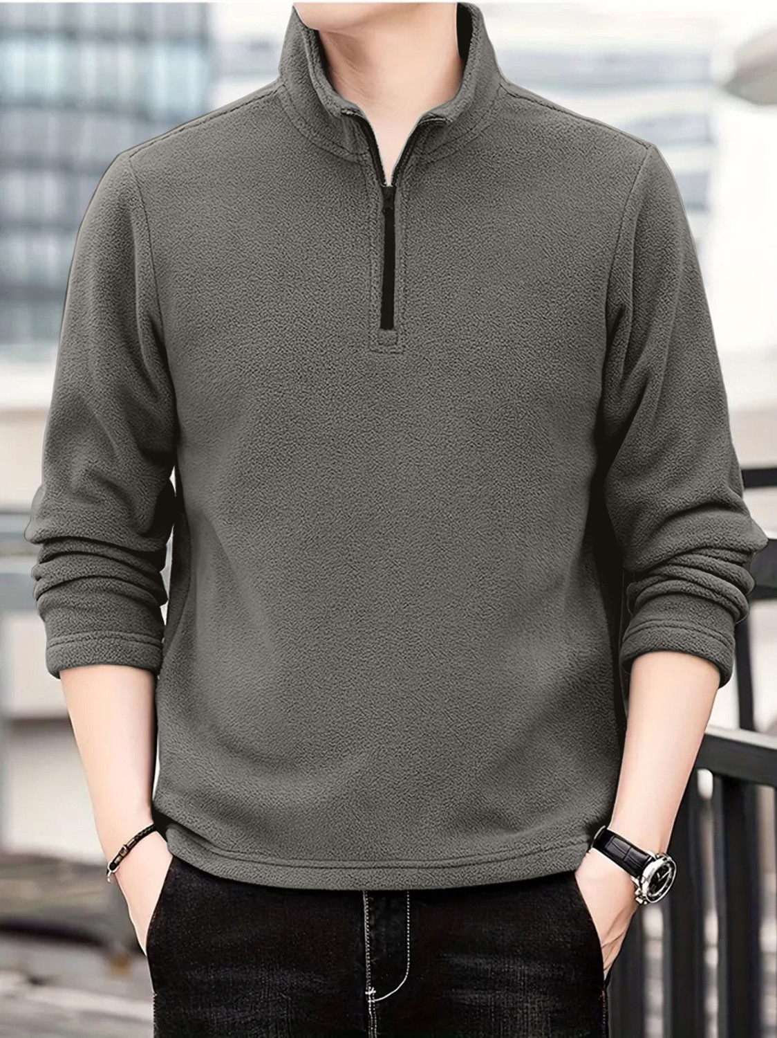 Image of Lripsome Full Sleeve Solid Men Sweatshirt