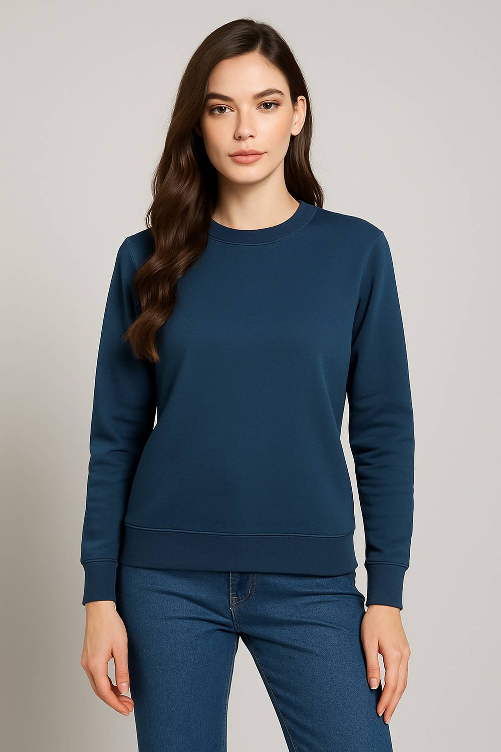 Adyavastram Full Sleeve Solid Women Sweatshirt