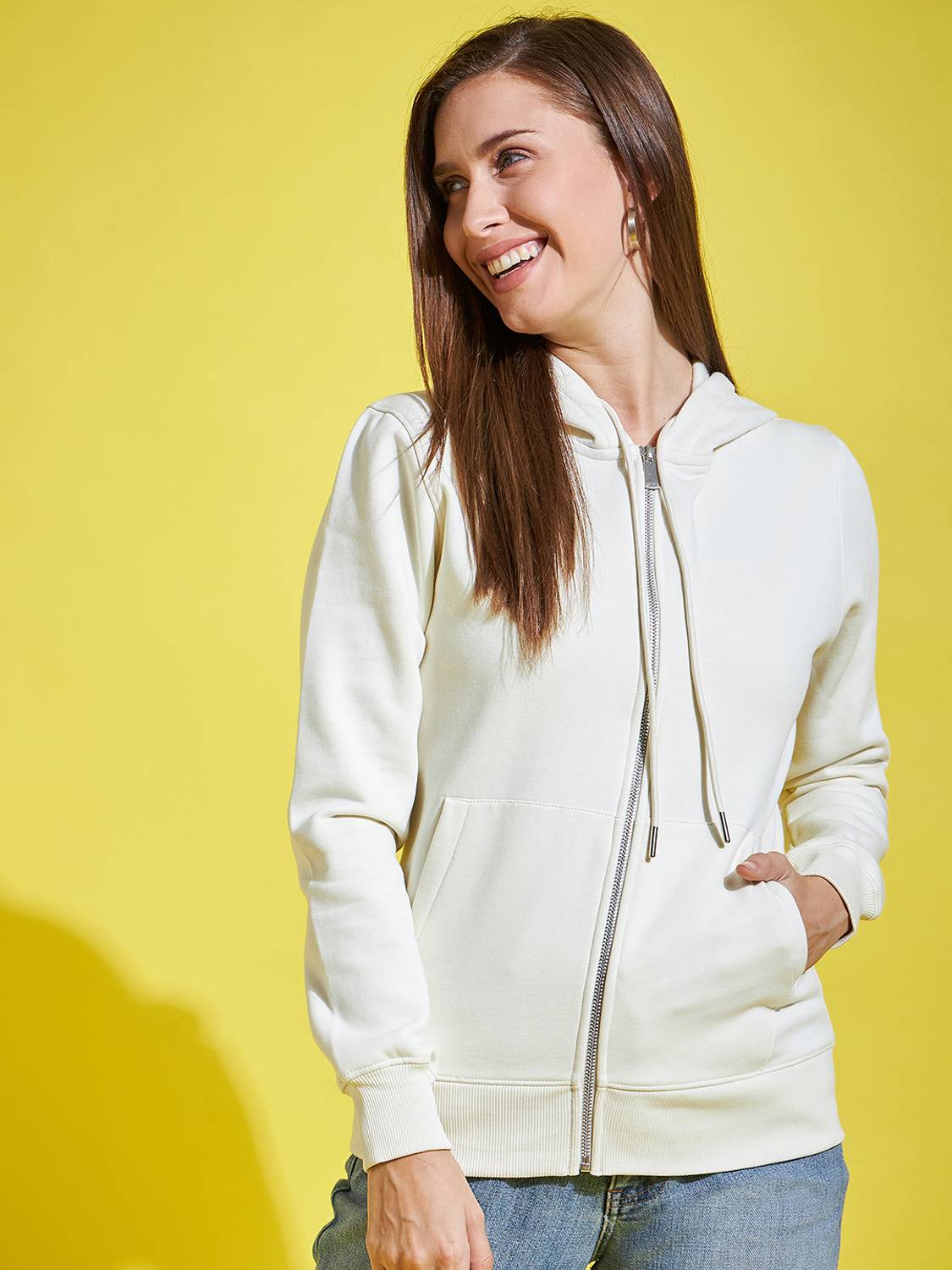 98 Degree North Full Sleeve Solid Women Sweatshirt