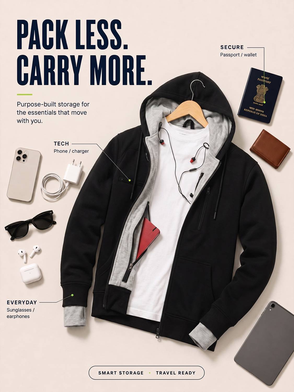 NOBERO Men's Full Sleeve Solid Sweatshirt - Image 4