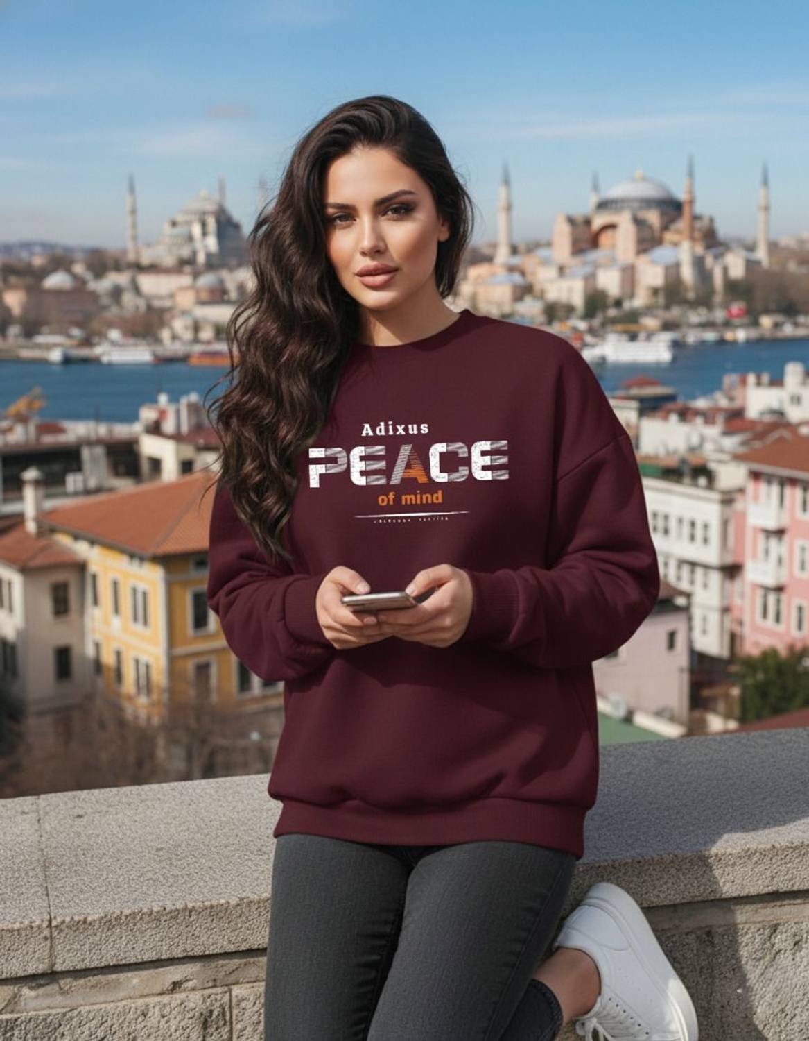 ADIXUS Full Sleeve Solid Men & Women Sweatshirt