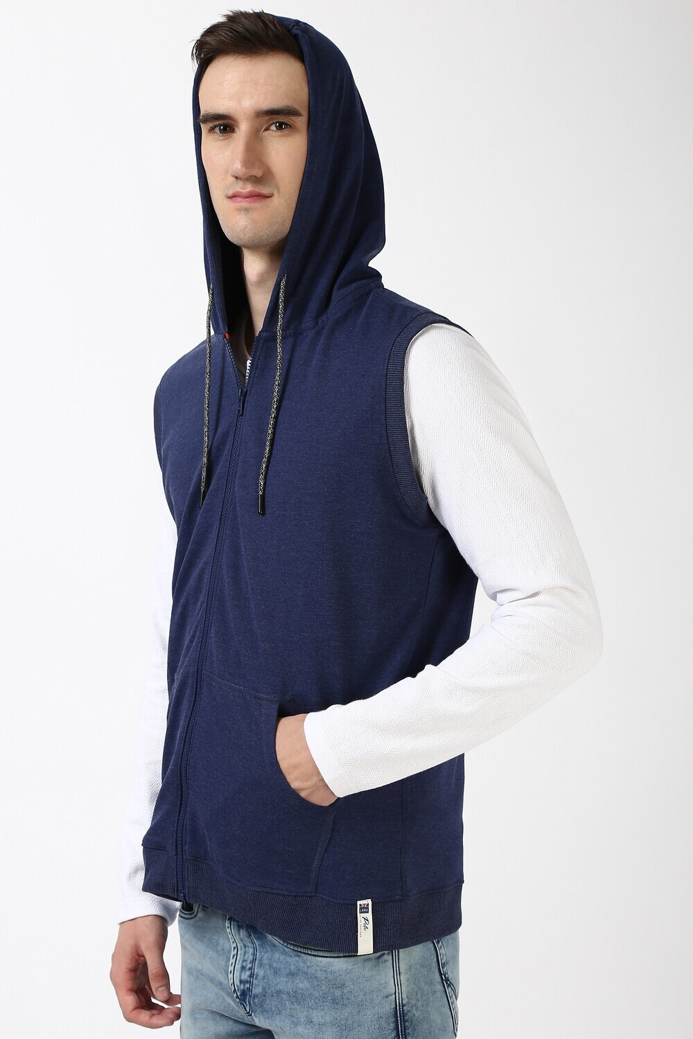Image of PETER ENGLAND Sleeveless Solid Men Sweatshirt
