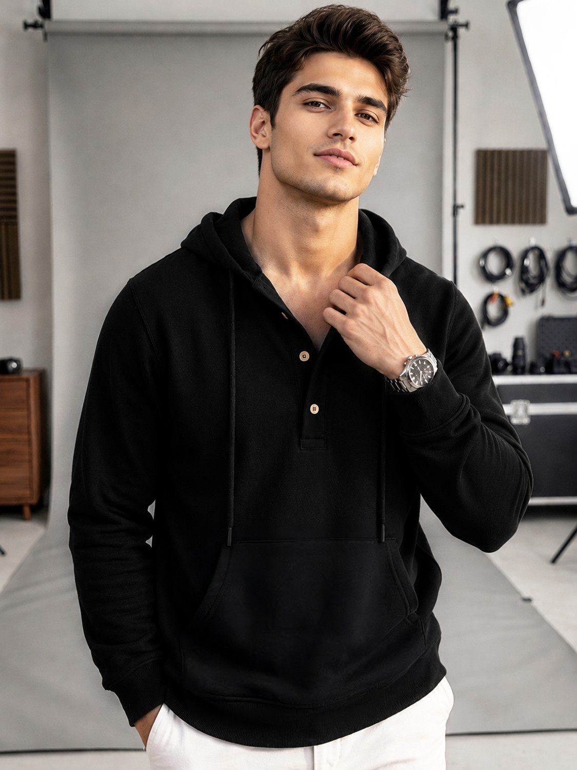 Image of TRIPR Full Sleeve Solid Men Sweatshirt
