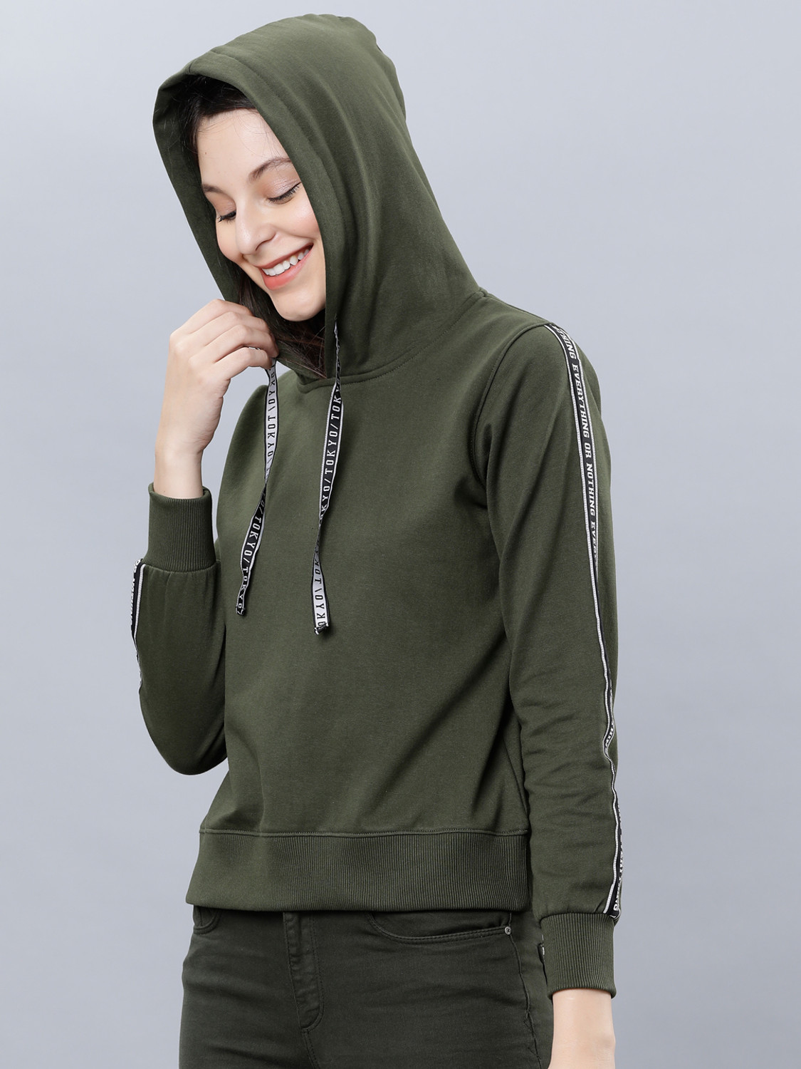 Image of Tokyo Talkies Full Sleeve Solid Women Sweatshirt