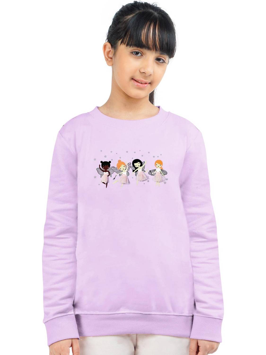 Ariel Full Sleeve Printed Girls Sweatshirt