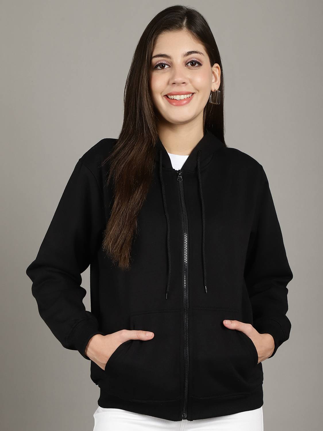 Bamboo Breeze Full Sleeve Solid Women Sweatshirt
